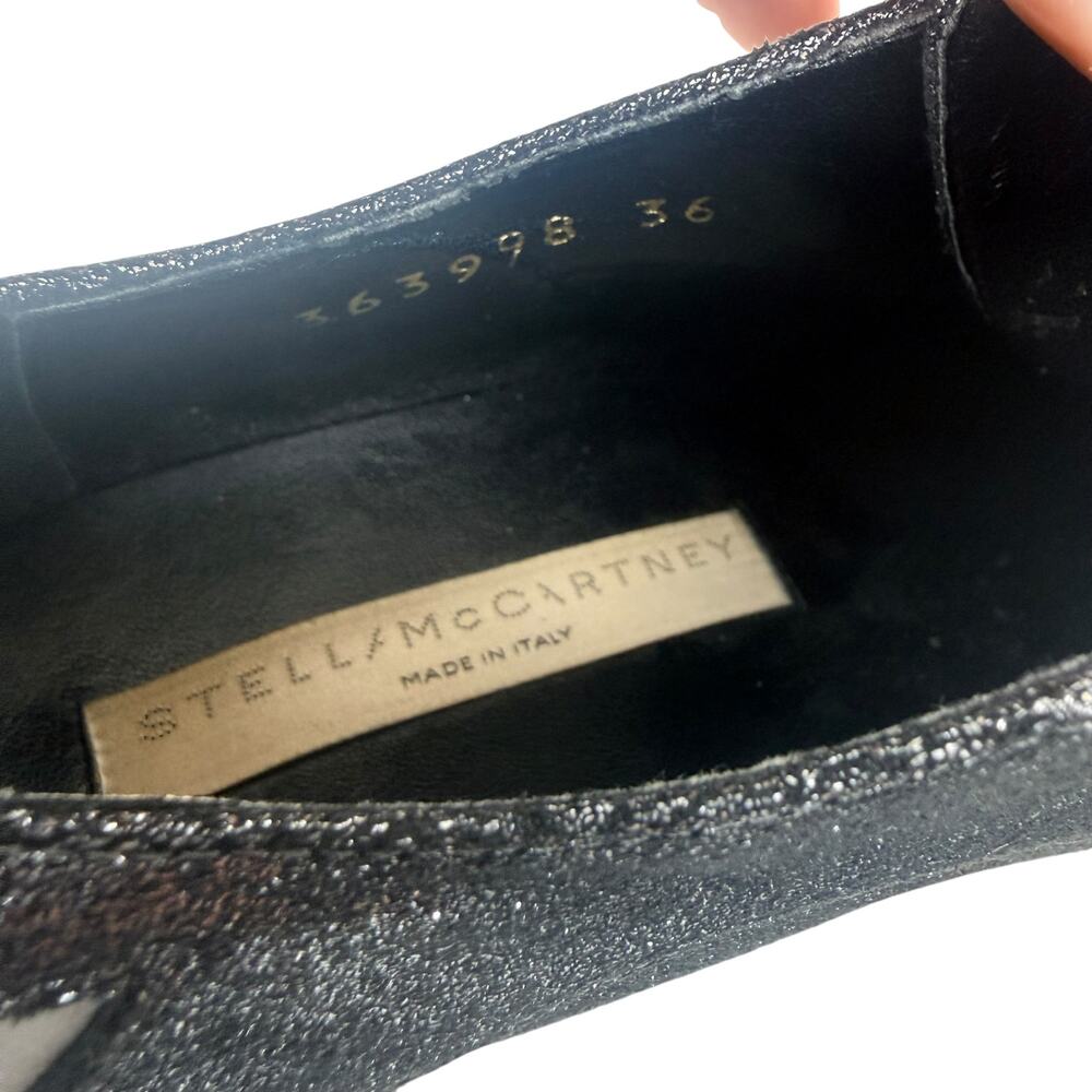 Stella McCartney Elyse Stars Glittered Platform Sneakers Gray Size 36 - Picture 9 of 9